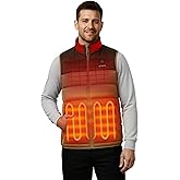 ORORO Men's Upgraded 5-Zone Heated Vest with USB-C Rechargeable Battery, Lightweight Heated Puffer Vest