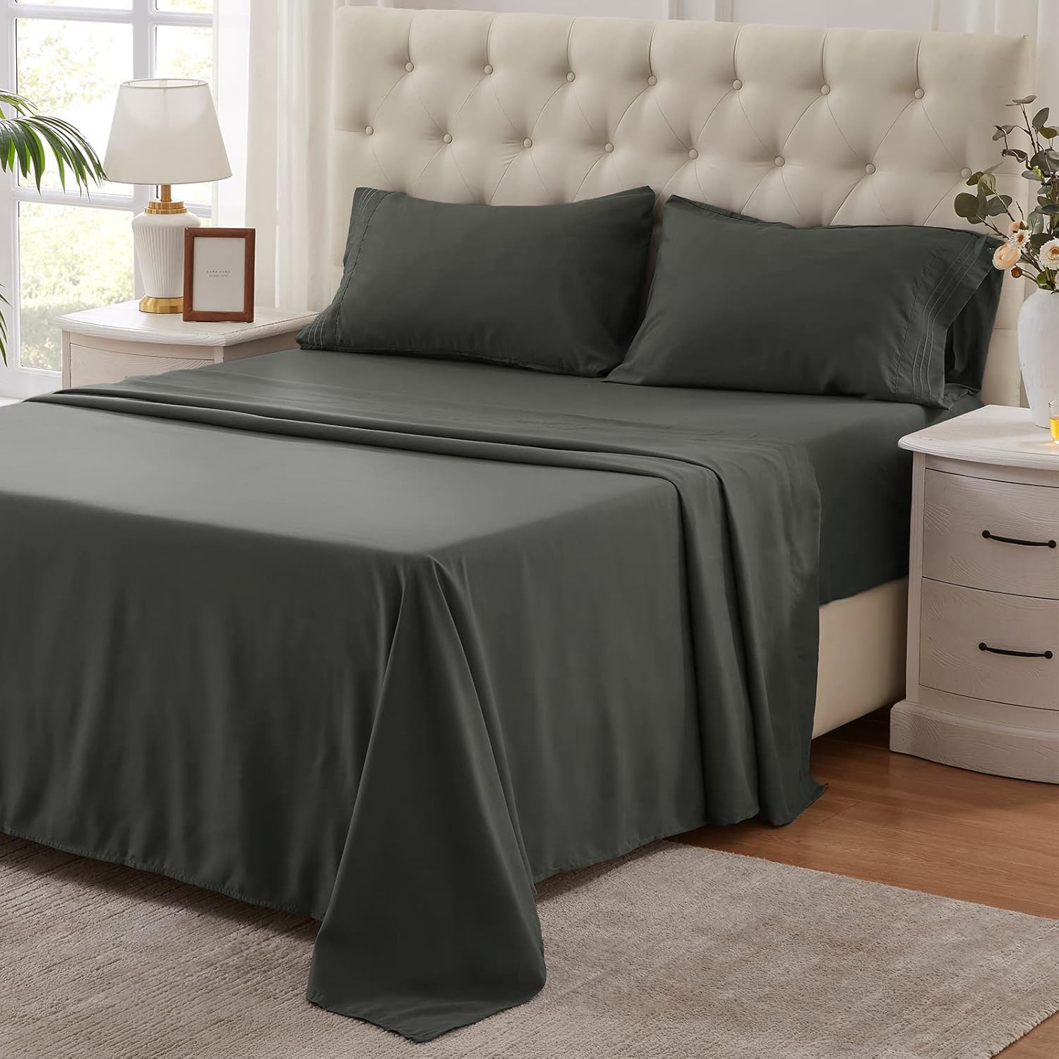 NexHome Queen Size Sheet Set, Breathable & Cooling