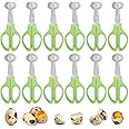 Quail Egg Cutter Scissors Stainless Steel Pigeon Bird Egg Opener Pack of 12