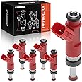 A-Premium Set of 6 Fuel Injectors Compatible with Toyota Camry 2007-2011, RAV4 2006-2012, Highlander 2008-2010 2012-2013, Sienna 2007-2010, Avalon 2005-2012, Venza 2009-2015 & Lexus ES350, RX350