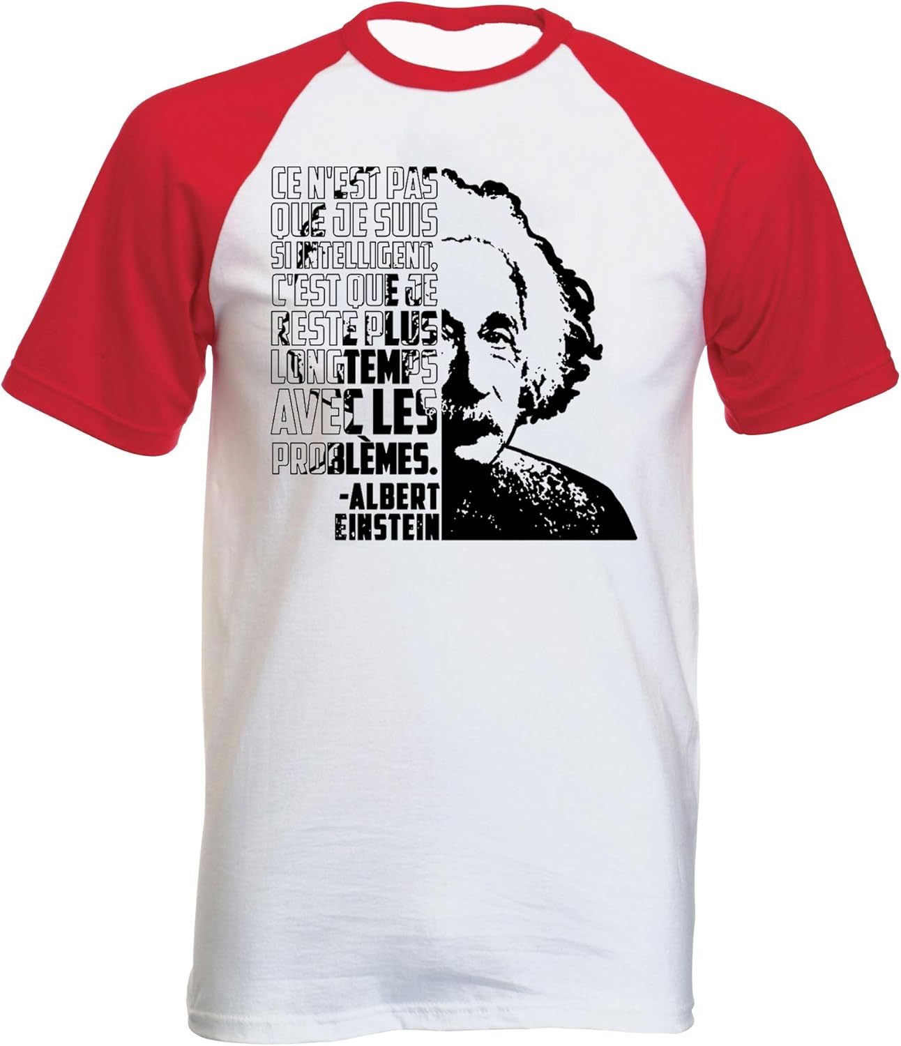 teesquare1st Men's Albert Einstein Intelligent Red Short Sleeved T