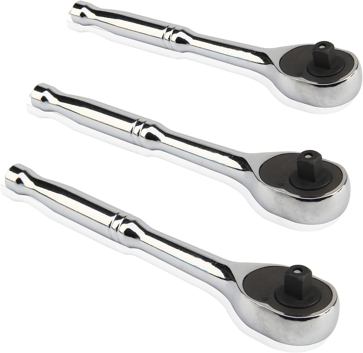 DHOUTDOORS 3PCS Ratchet Handle Quick Release Carbon Steel Professional Set 1/4" 3/8" 1/2"