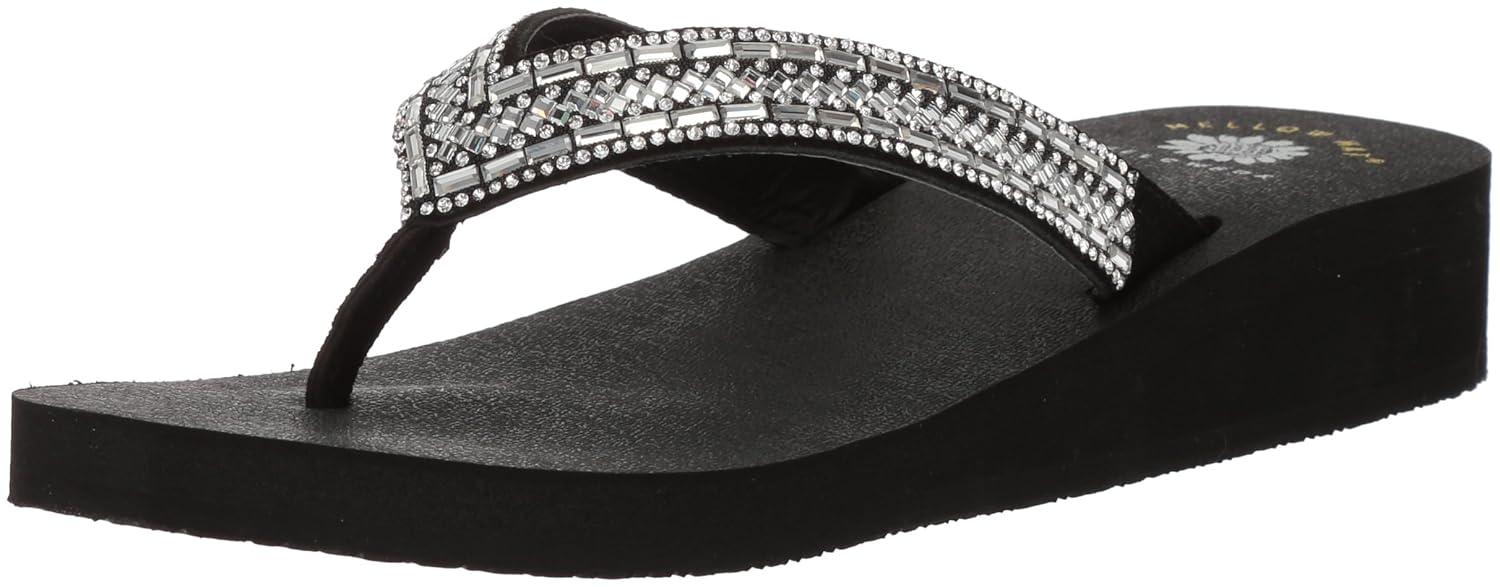 yellow box flip flops white