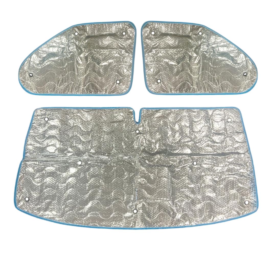 OLPRO Campervan Internal Thermal Window Covers – 3-Piece Insulated Blinds Set for VW T5 & T6 Transporter – Full Windscreen & Front Side Window Insulation, Blackout, UV & Weather Control for Campervans