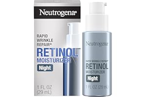 Neutrogena Rapid Wrinkle Repair Retinol Night Face Moisturizer, Daily Anti-Aging Face Cream with Retinol & Hyaluronic Acid to Fight Fine Lines & Wrinkles, 1 fl. oz