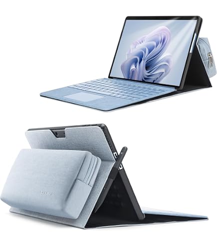 Hoes Voor Microsoft Surface Pro 11/10/9/8 – Portfolio Met Meerdere Kijkhoeken, Stylushouder En Zak, Compatibel Met Type Cover