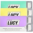 Lucy Nicotine Gum 4mg, 30 Count [Sample Pack] - Discreet, Take On-The-Go | Contains Berry Citrus, Mango, Mint Flavors