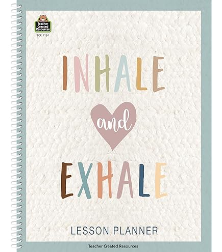 Fuyoooo Eucalyptus Teacher Planner Undated Academic Year Teacher Lesson Planner Book Green Plants Daily Weekly Monthly Spiral Planner Checklist Organizer With Stickers For Classroom, 8.5'' X 11