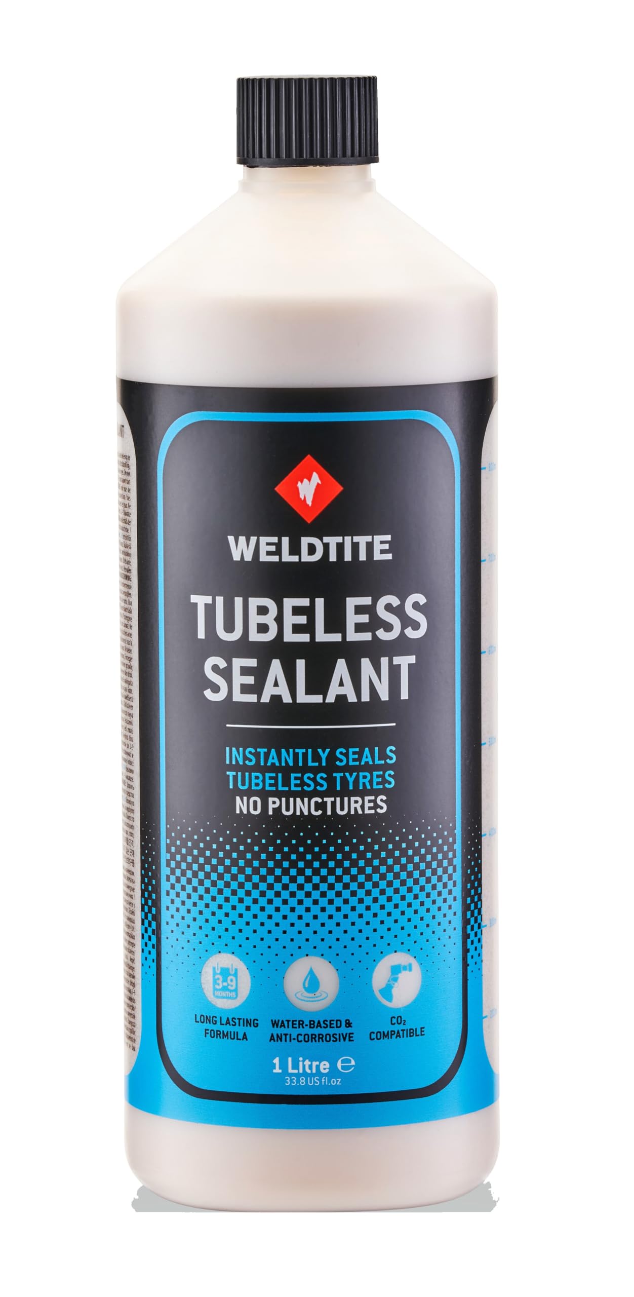 WELDTITE Tubeless Sealant - Instantly Seals Tubeless Tyres - Suitable for Freezing Conditions, 1 Litre