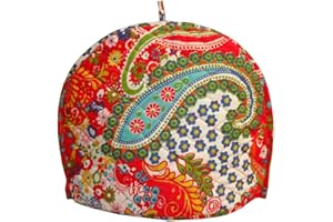 Shubhlaxmifashion Paisley Print Decorative Tea Cosy Vintage Red Creative Printed Cotton Tea Cozy