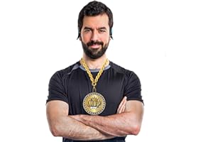 Inbagi Gold Chain MVP Medal MVP Most Valuable Player Champ Chains Award Gift Metal MVP Award Winner Prize Award Necklace for Kids Adults Player Team Football Soccer Baseball Basketball Softball