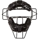 Champion Sports Pro Baseball Adult Mask - Umpires and Catchers - Extra Protection - Extended Guards - Adjustable Harness Baseball Mask - Adult Size,Black