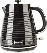 Haden Devon 1.7L Black Kettle Cordless 360° Base Boil Dry Auto Shut-Off