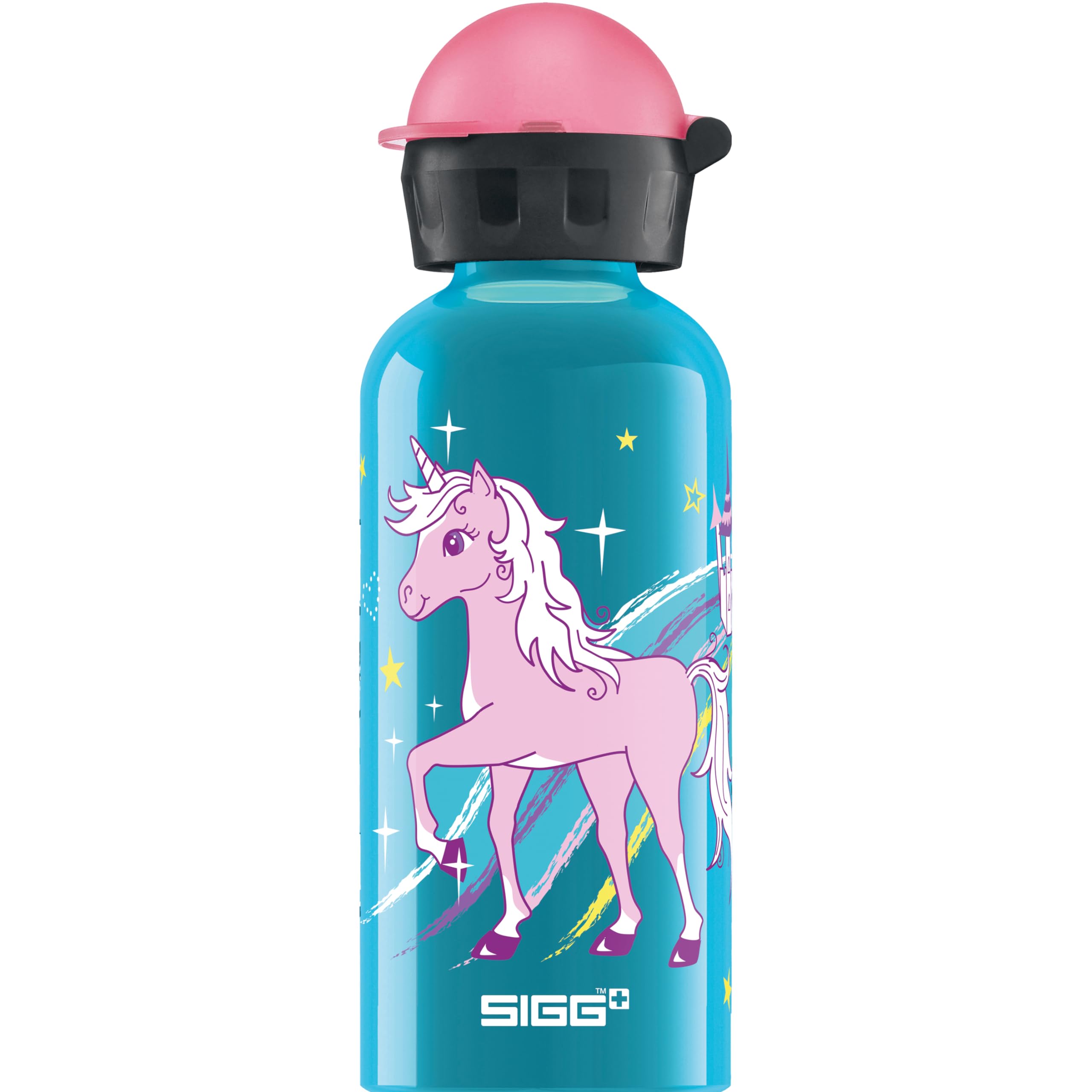Sigg - Aluminium Water Bottle For Kids - KBT Bella Unicorn - Leakproof - Lightweight - BPA Free - Climate Partner Certified - School & Sports - Bleu - 0.4L