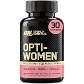 Optimum Nutrition Opti-Women Daily Multivitamin Supplement, 120Ct | Multivitamin for Active Women, 22 Vitamins &amp; Minerals, Calcium, Iron, Folate, Vegetarian Vcaps, Easy-to-Swallow Capsules
