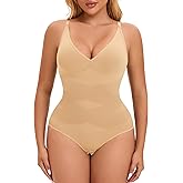 Miguofan Low Back Shapewear Bodysuit for Women Tummy Control