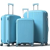 Nazhura Luggage Set, 3-Piece Hardside Suitcase Set, 20-inch Carry On, 24-inch, 28-inch Luggage