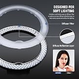 NEEWER Ring Light Kit 18/45cm 55W 5600K Dimmable with Stand Carry Bag view 4