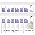 simplehuman Code Q 240 Count, Genuine Custom Fit Liners, Drawstring Trash Bags in Dispenser Packs, 50-65 Liter / 13-17 Gallon