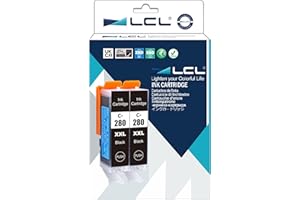 PGI-280XL PGI-280XXL PGBK PGI-280 Pigment Black Ink Cartridge Replacement for Canon PIXMA TR7500 TR7520 TR8500 TR8520 TR8620 