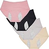 HUNAIF Panties For Women Over 60, Leakproof Ladies Underwear - Leakproof Panties for Over 60#s With Incontinence Comfortable, 4 PACK.