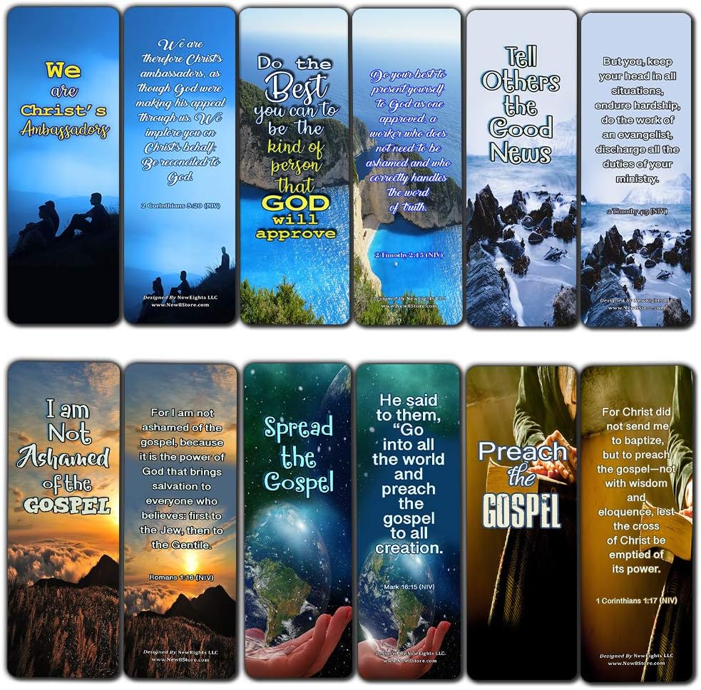 Scriptures Cards Bookmarks About Evangelism (60-Pack)