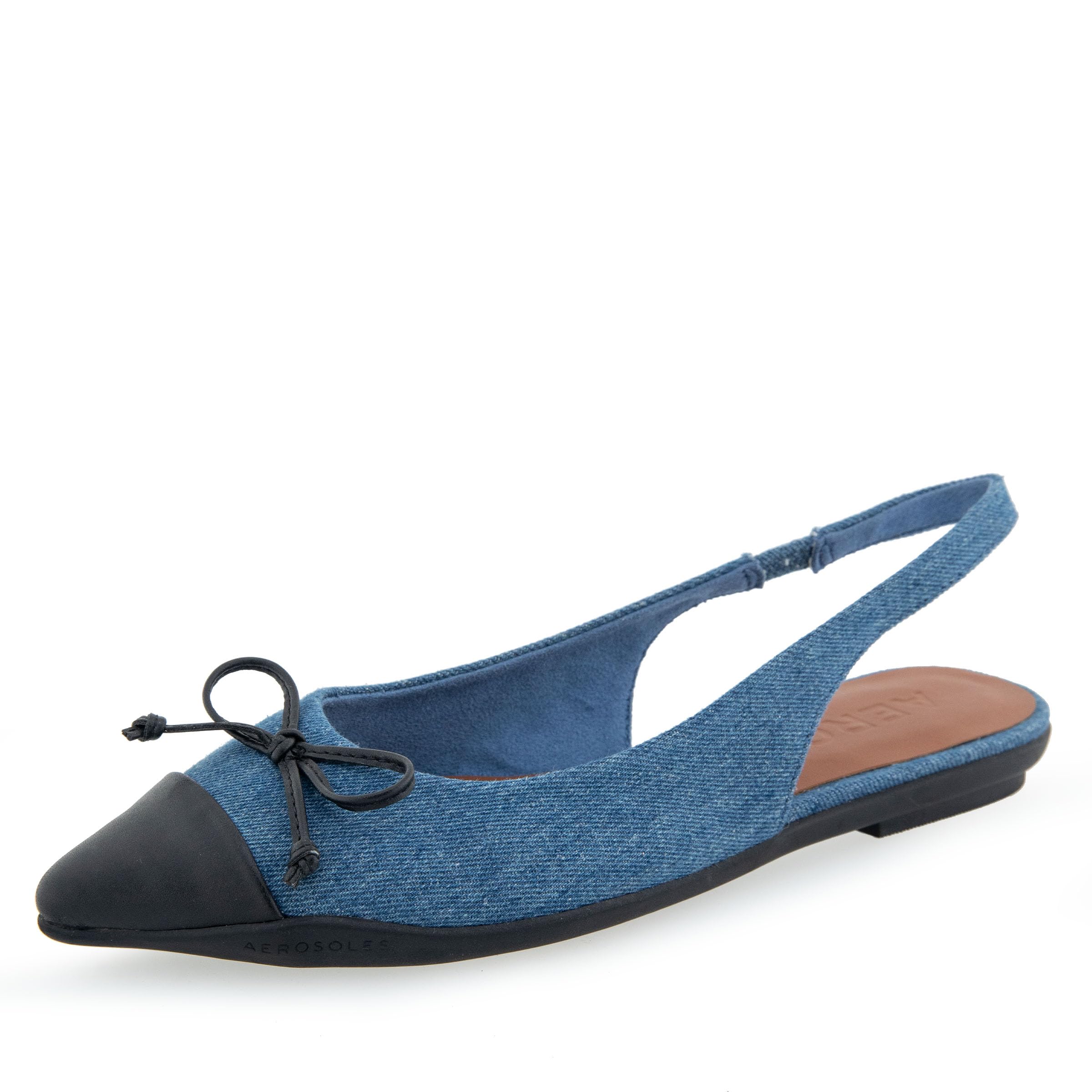 Aerosoles Women’s Donna Ballet Flat, Medium Blue Denim, 7.5
