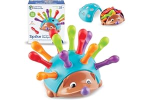 Learning Resources Spike The Fine Motor Hedgehog - Toddler Montessori Toys, Stacking Shape, Gifts for Boys and Girls, Sorting