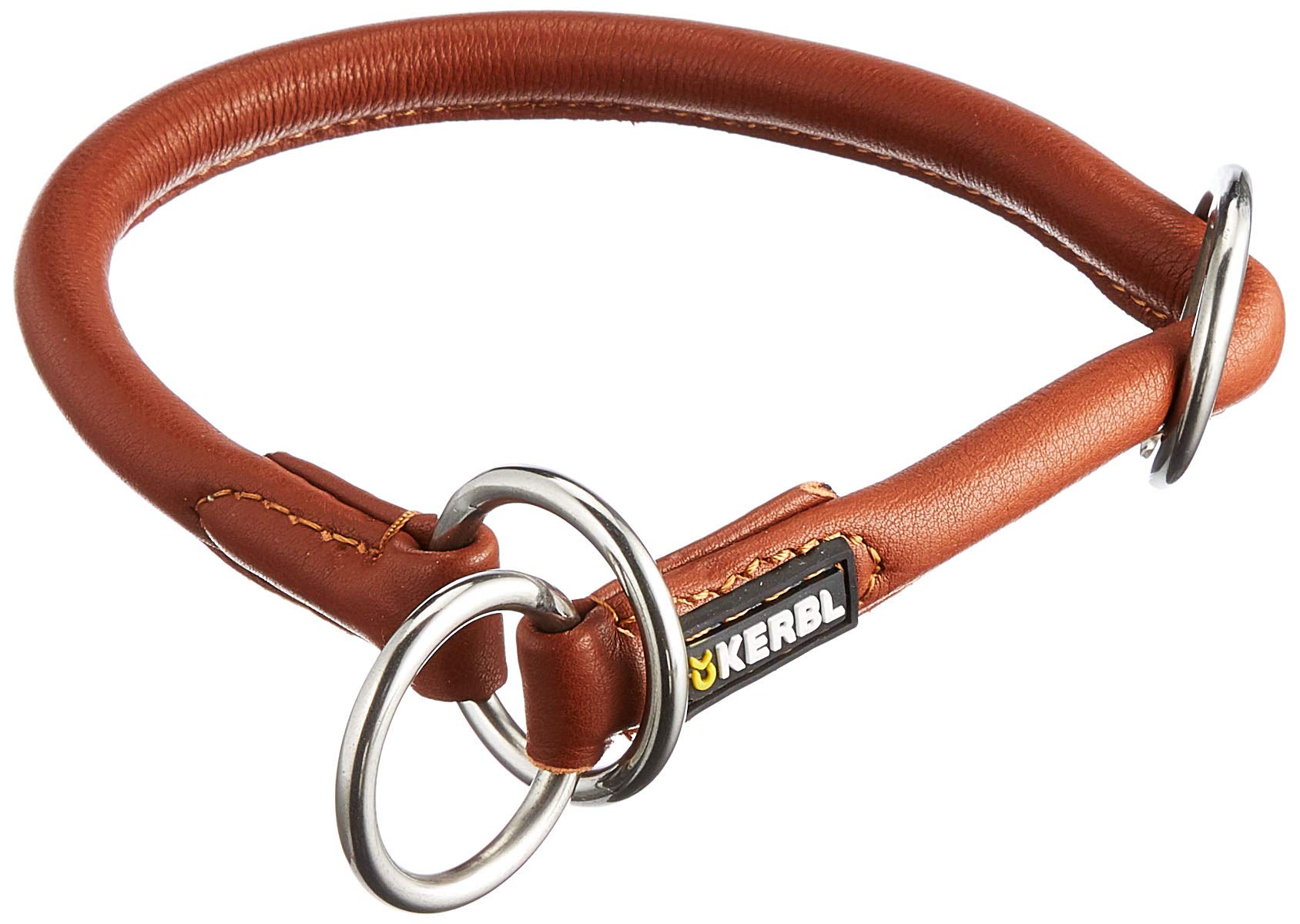 Kerbl Roma Round-Leather Choker, 45 cm, Cognac