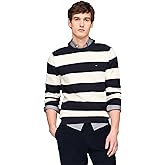 Tommy Hilfiger Mens Textured Waffle Knit Crewneck Sweater Lightweight Pullover, Available in Big & Tall