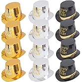 New Years Eve Party Supplies 2026, 12 PCS New Year Hat Top Hat for Men and Women New Year Party Accessories