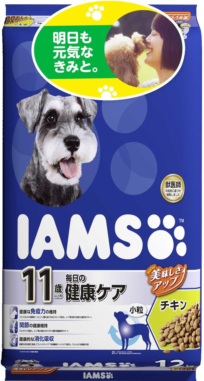 アイムス Iams ドッグフード 11歳以上用 毎日の健康ケア 小粒 チキン シニア犬用 12kg アイムス Iams ペット用品 通販 Amazon