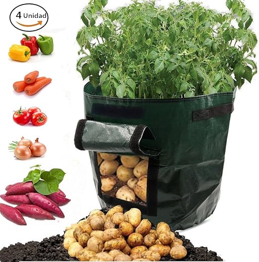 Bolsa para plantar, Verde oscuro 7 galones Durable Resistente al ...