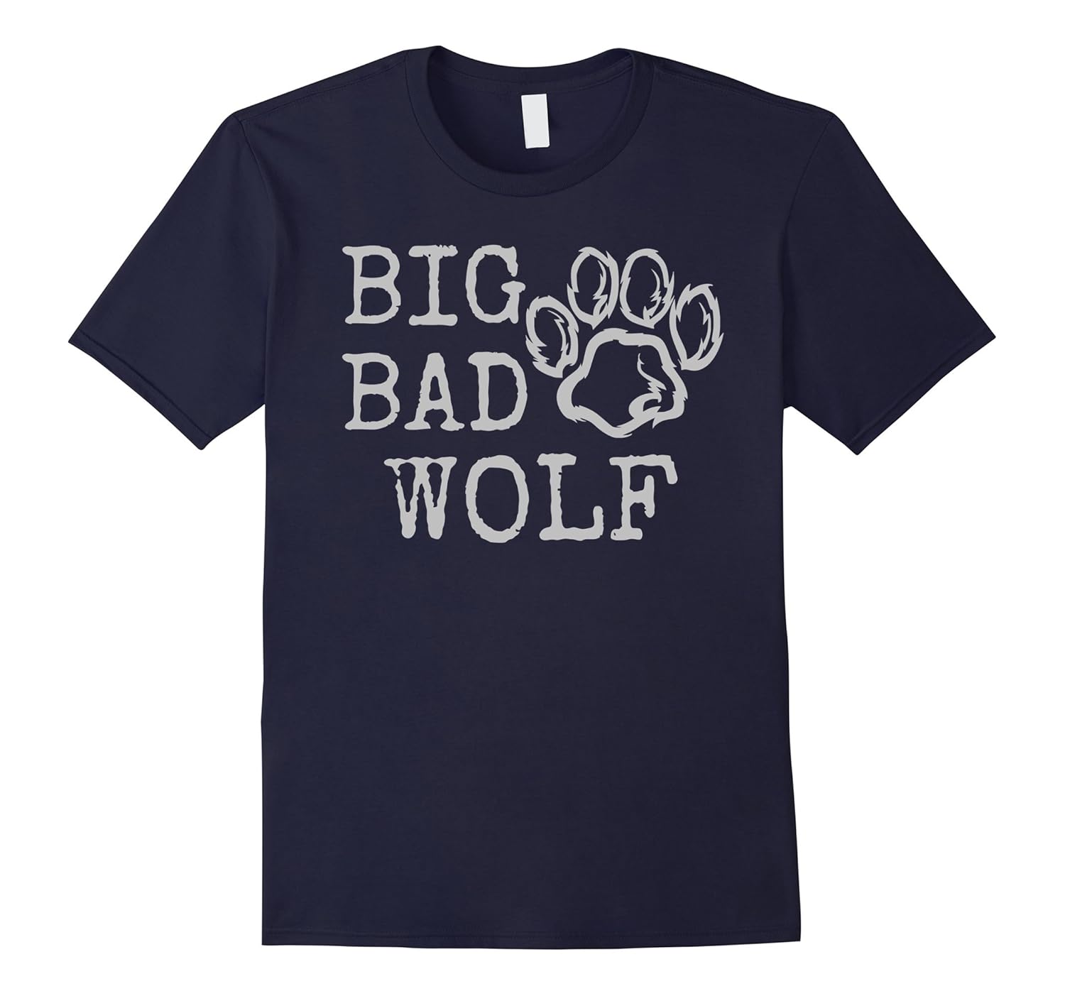 Big Bad Wolf Paw Distressed White Novelty Shirt-ANZ