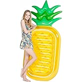 Jasonwell Pineapple Pool Float Raft Summer Beach Swimming Large Pool Floatie Inflatable Lounge Lounger Party Water Toys Raft 