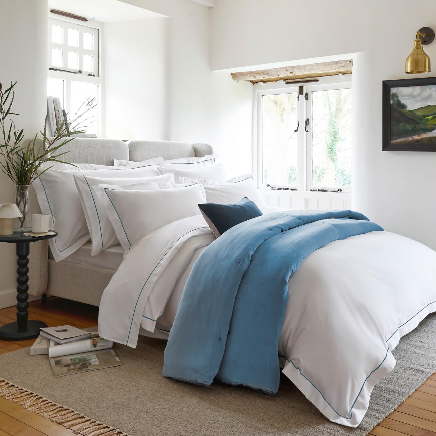 Photo 1 of Christy Premium Sateen King Duvet Set | 500 Thread Count | 100% Cotton | Super Soft and Silky Finish | Blue