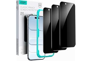 ESR 3 Pack for iPhone 16 Pro Max Privacy Screen Protector, Anti-spy Tempered-Glass Privacy Screen Protector with Easy Install