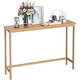 VASMIA Console Table, Entryway Table, Narrow Sofa Table, 39" Bamboo Hallway Table for Entryway, Living Room, Bedroom, Foyer, Natural