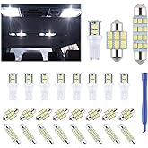 iFunyLED 24 Pieces Dome Light LED Car Interior Bulb Kit Set 194 T10 DE3175 578 31mm 42mm Bulbs Interior Replacement Lights fo