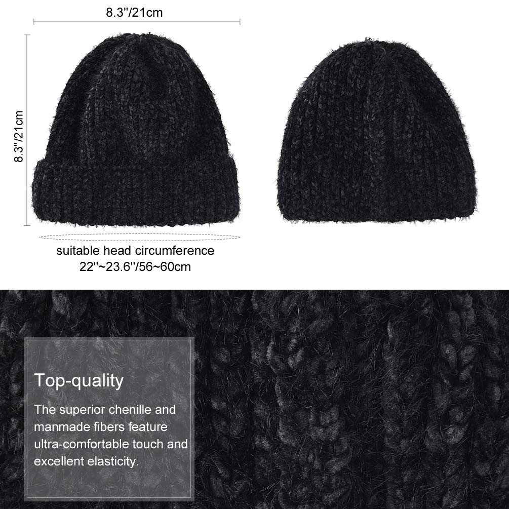 VBIGER Bonnet Hiver Chaud Tricot Mignon pour Femme