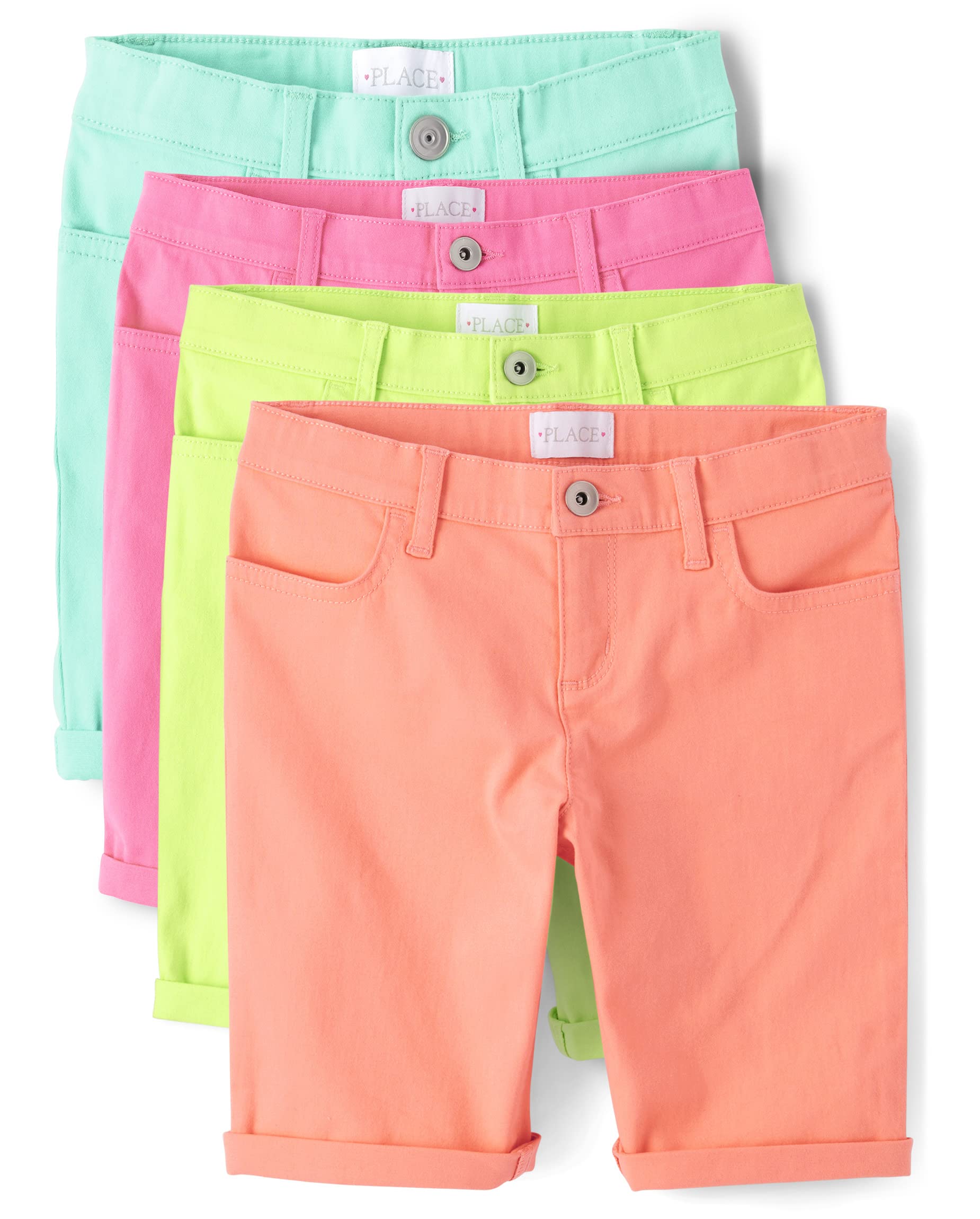 The Children's Place,Solid Skimmer Shorts,Bright Solid 4 Pack,6X/7 Image
