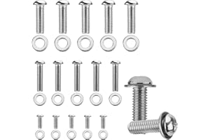 Gosknor 30pcs TV Mounting Screws Kit, Universal TV Mounting Hardware Kit Steel M4 M6 M8 Wall Mount Screws & Spacers Bolts Acc