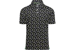 Damipow Boys Golf Shirt Moisture Wicking Youth Polo Shirts Quick Dry Kid Collared Shirt