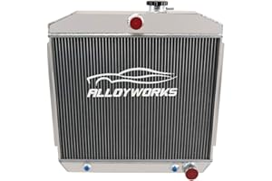 AW ALLOYWORKS ALLOYWORKS 4 Row Aluminum Radiator for 1955 1956 1957 Chevy Bel-Air Nomad V8 W/Cooler 210 150 at