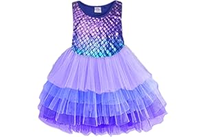 VIKITA Toddler Girls Dresses Summer Sleeveless polyester Tutu Dresses for Girls 3-12 Years