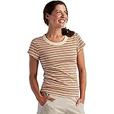 Title Nine Headlands Ribbed Tee – Women’s Slim Fit Cap Sleeve Shirt with UPF 50, Odor Control & Quick-Dry