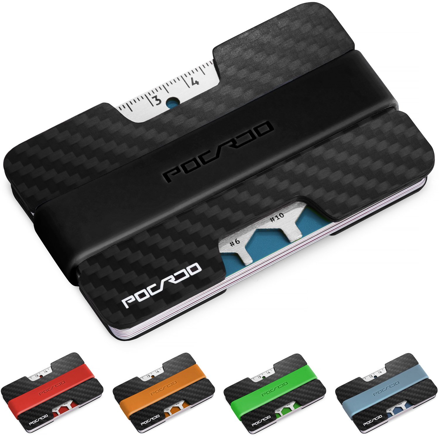 Cartera hombre  RFID Billetera  Tarjetero Minimalista Fibra de Carbono 