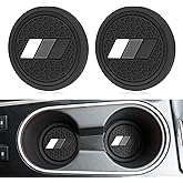 MOCHENT Cup Holder for Toyota Accessories Tacoma TRD 4Runner Tundra Rav4 Highlander, Classic Retro Style Tri-Color Interior Insert Coaster (2.75 Inch, White/Light Gray/Dark Gray)