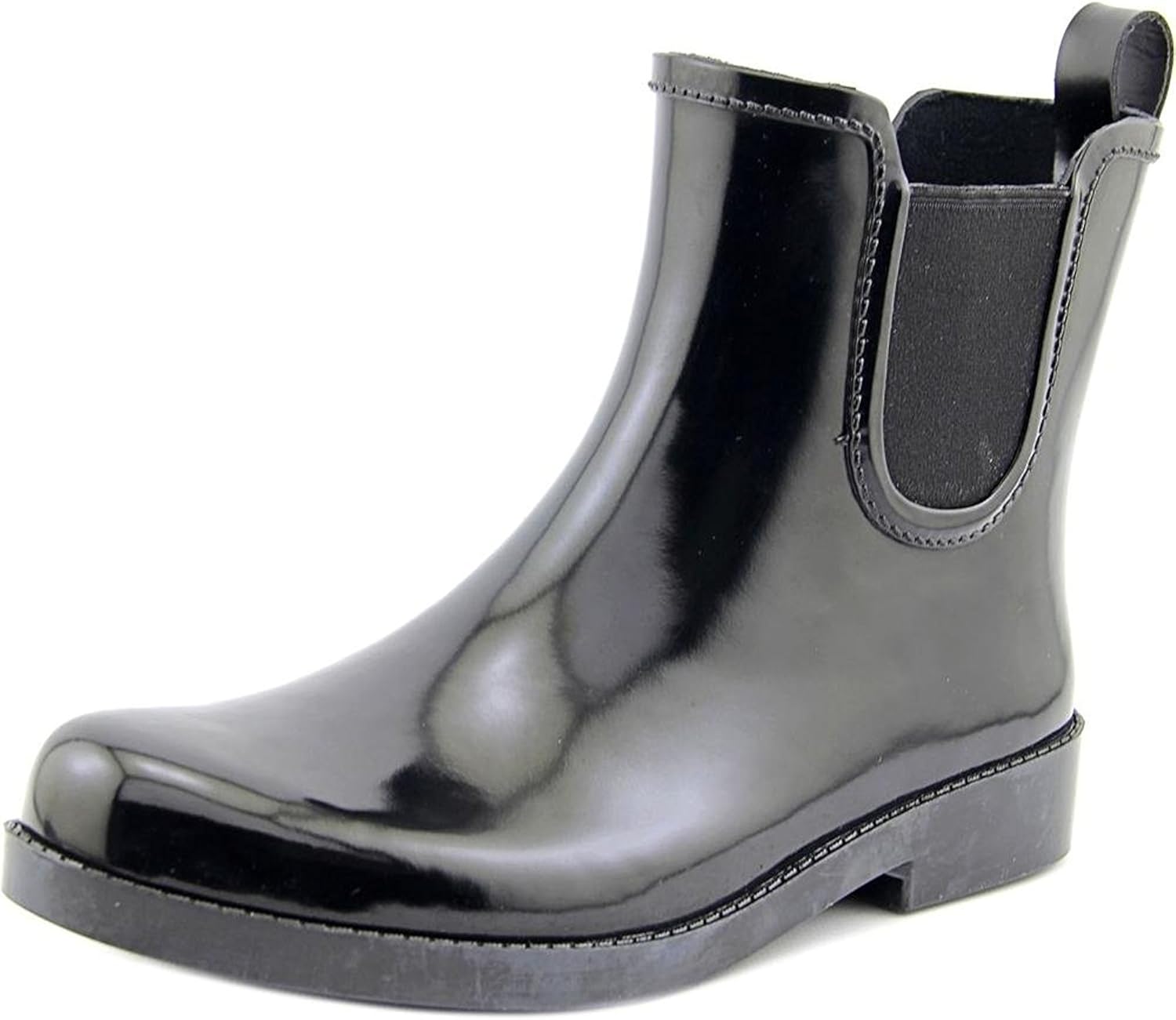 coach rain boots black