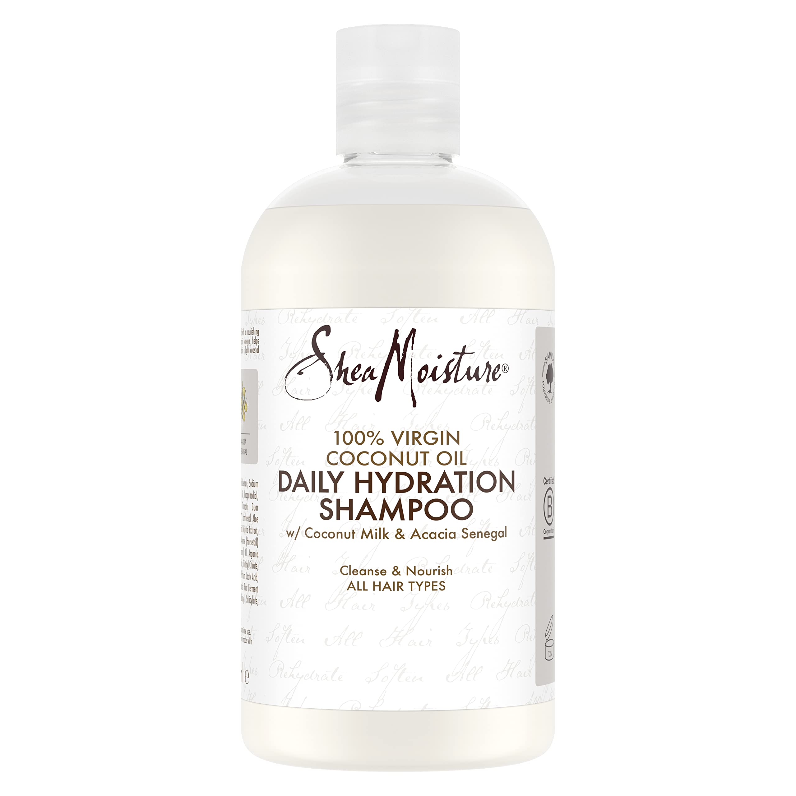 SHEA MOISTURE Daily Hydration 100% Virgin Coconut Oil Shampoo silicone and sulphate free for all hair types 384 ml